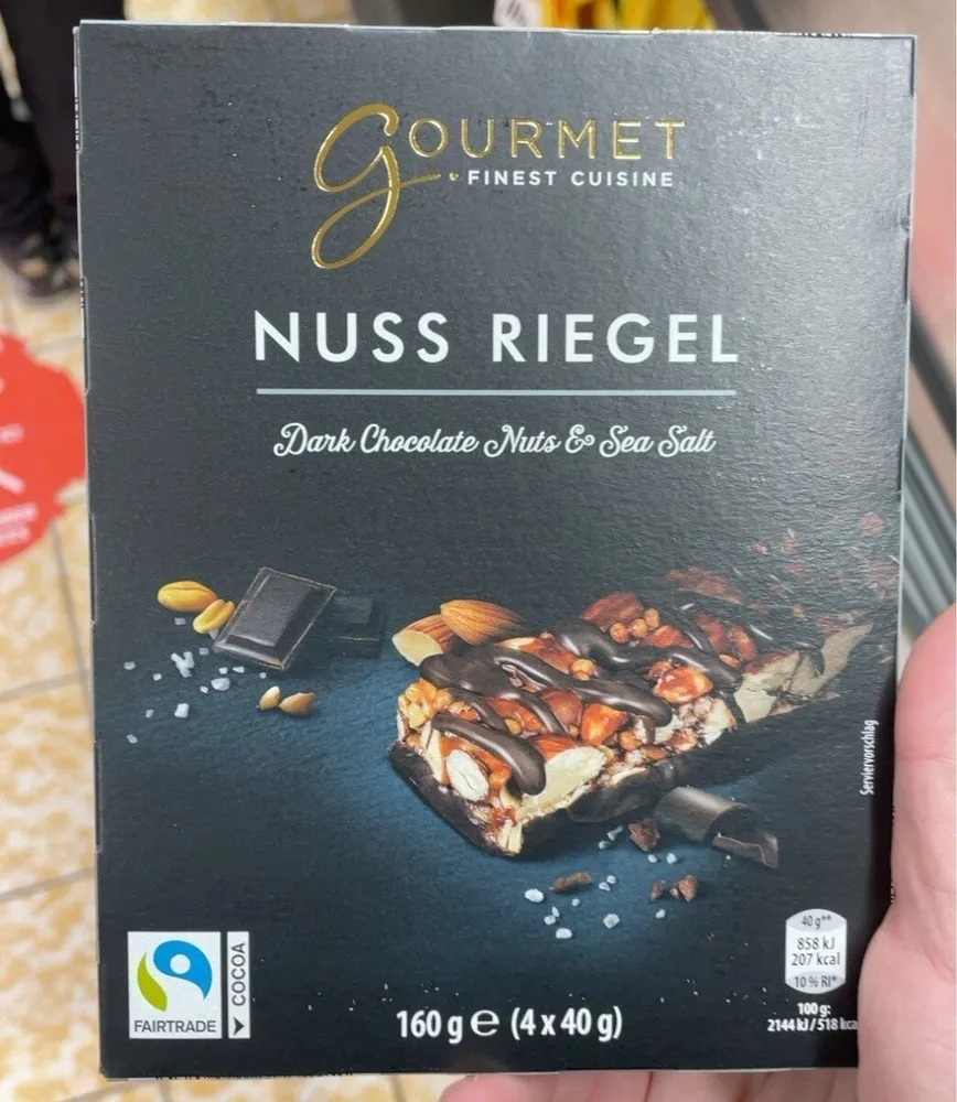 Nuss Riegel Dark Chocolate Nuts & Sea Salt