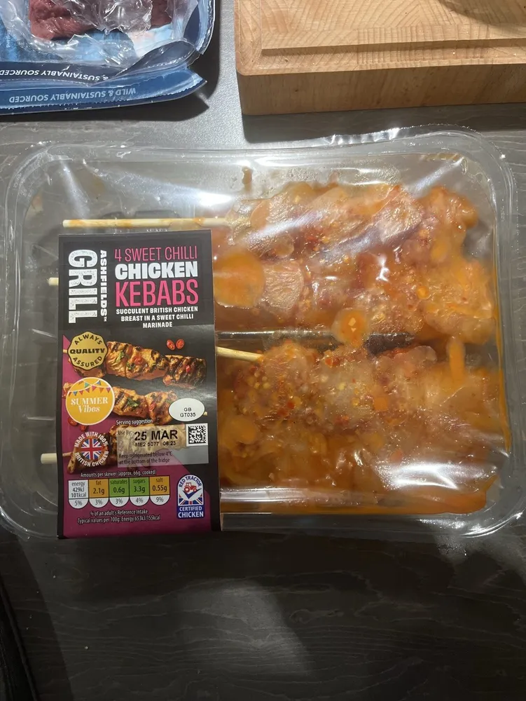 4sweet Chili Chicken Kebabs