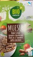 MUESLI Dinkel-Schoko épeautre-chocolataux fruits et à l'épeautre spelta-cioccolato