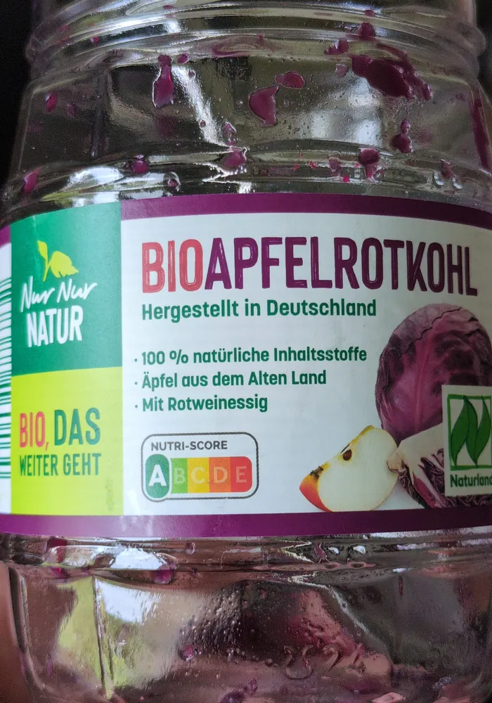 Bio-Apfelrotkohl