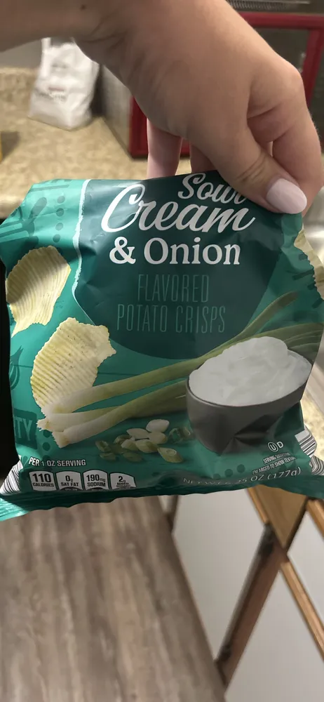 Baked Ripples Sour Cream & Onion Flavored Potato Crisps