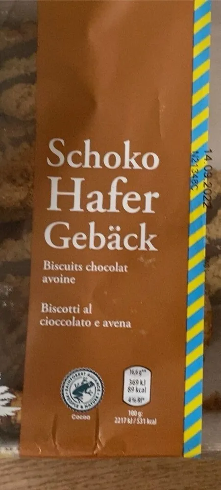 Biscuits chocolat avoine