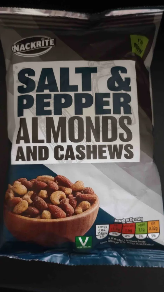 Salt & Pepper Almonds and Cashews
