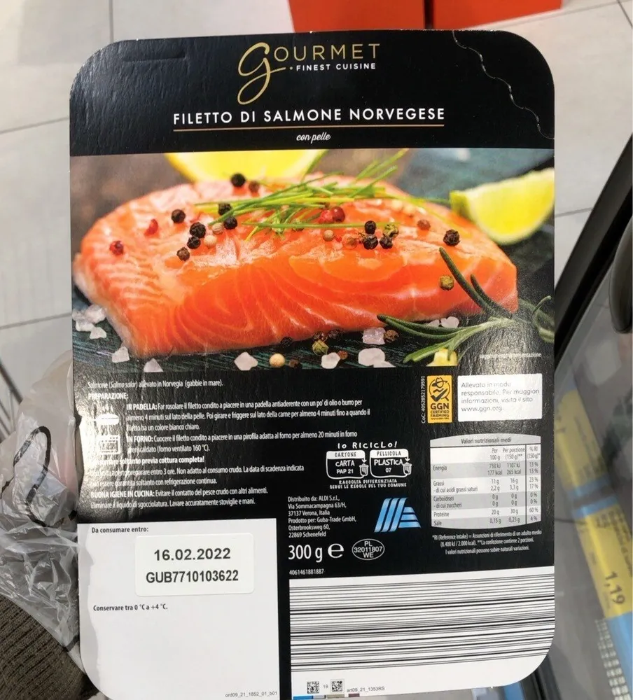 Filetto di salmone norvegese con pelle