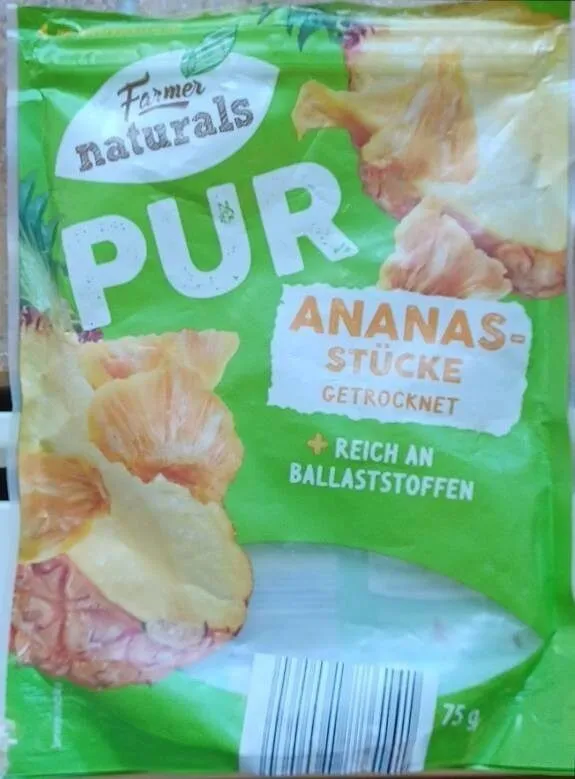 Ananas Stücke getrocknet
