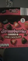 Strawberries covered in dark chocolate