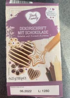 Dekorschrift mit schokolade