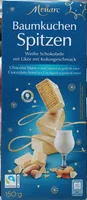 Baumkuchenspitzen weiße Schokolade mit Likör mit Kokosgeschmack