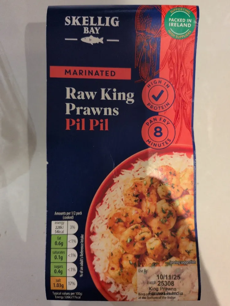 Raw King Prawns Pil Pil