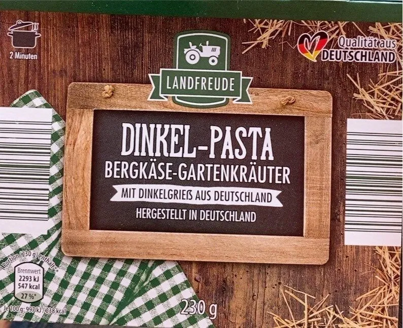 Dinkel-Pasta Bergkäse-Gartenkräuter