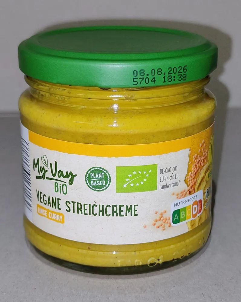 Vegane Bio-Streichcreme - Linse-Curry