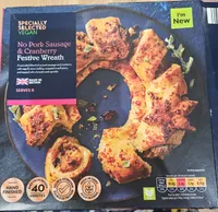 No Pork Sausage And Cranberry Wreath