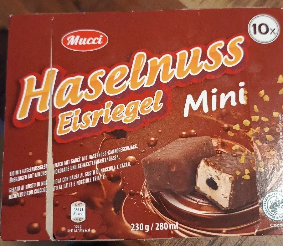 Mini Haselnuss Eisriegel