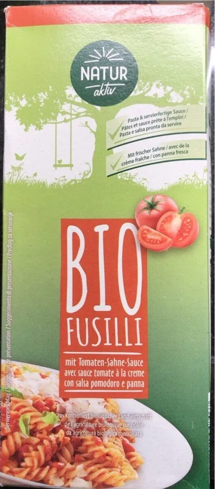 Bio Fusilli avec sauce tomates à la crème