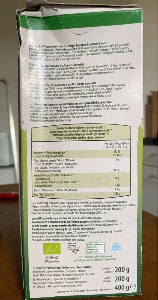 Bio penne