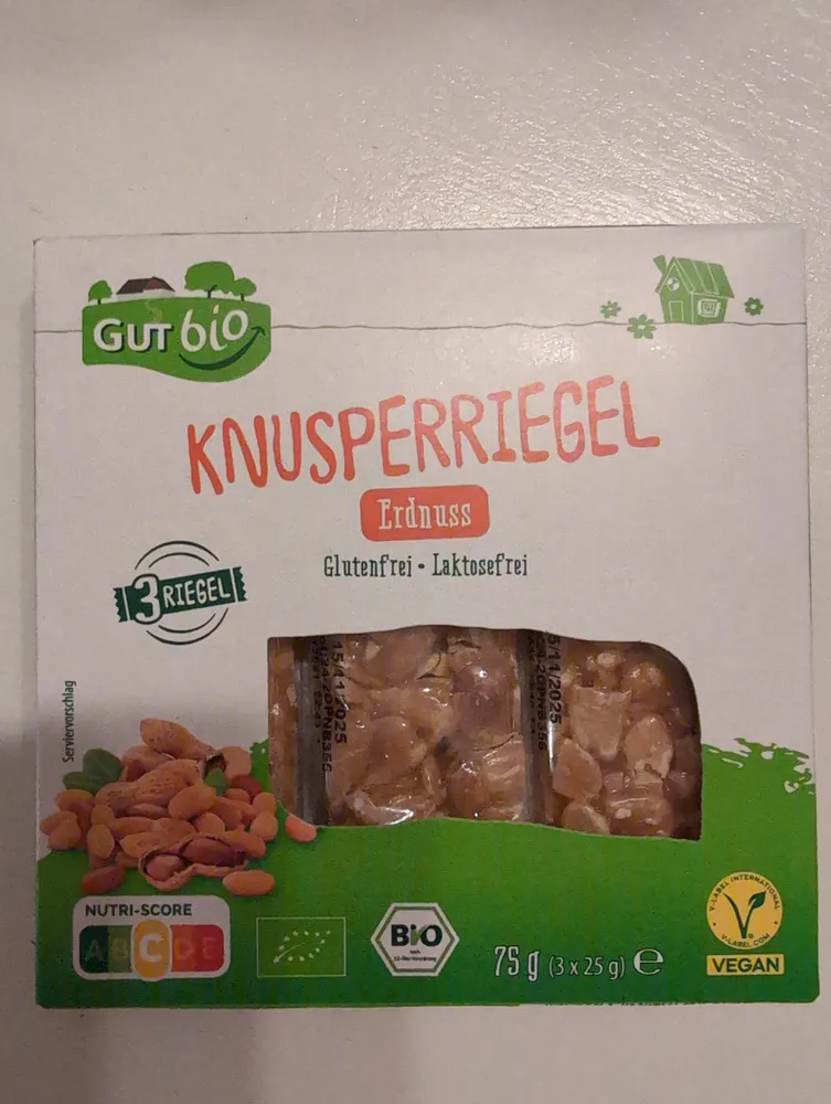 Knusperriegel Erdnuss - Erdnuss - Gut Bio