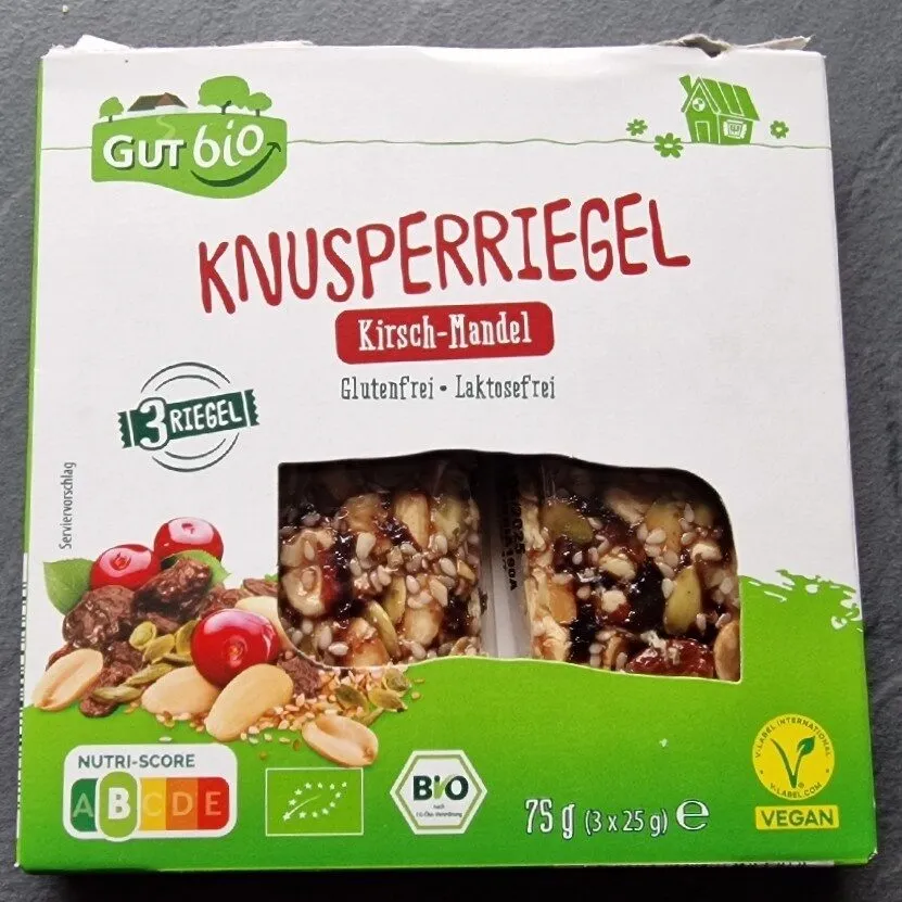 Knusperriegel Kirsch-Mandel