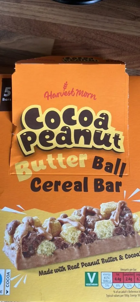 Cocoa Peanut Butter Ball Cereal Bar