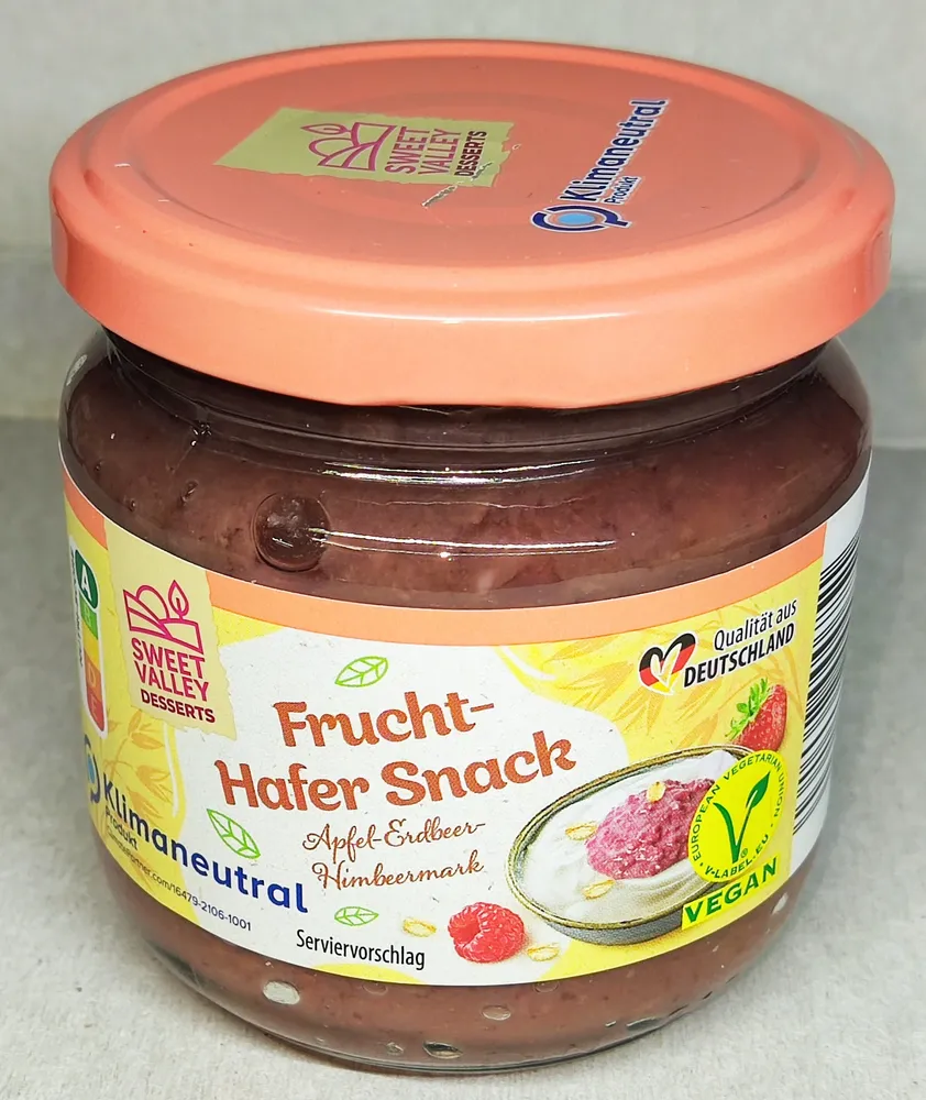 Frucht-Hafersnack - Apfel-Erdbeer-Himbeermark
