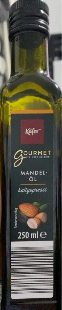 ALDI GOURMET FINEST CUISINE ÖL Mandel-Öl kaltgelresst 100% Mandel-Öl 250mll 2.99€€. 1l 11.96€