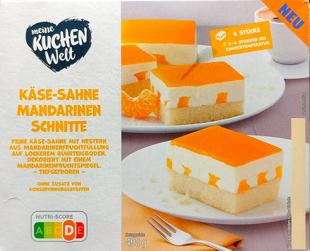 Käse-Sahne-Mandarinen-Schnitte
