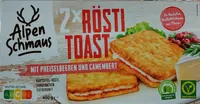 Rösti-Toast - Preiselbeeren und Camembert