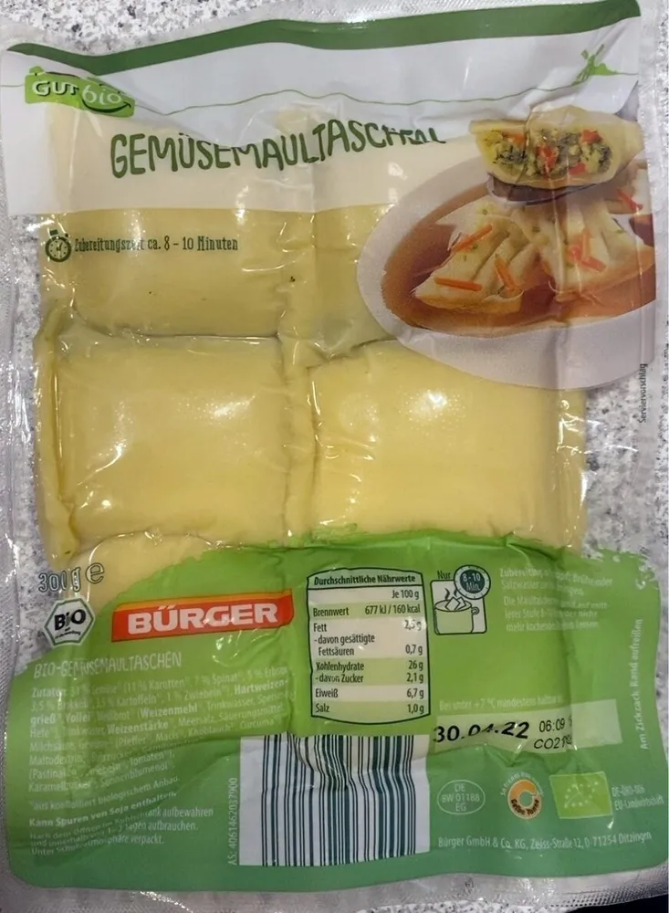 Gemüse-Maultaschen