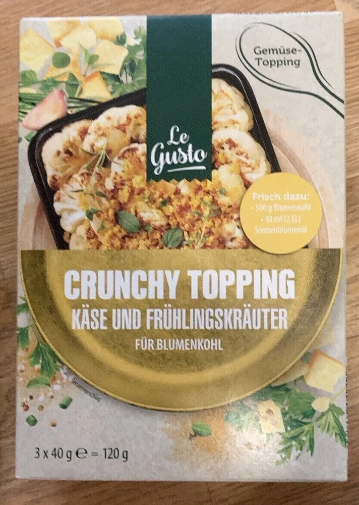 Crunchy topping