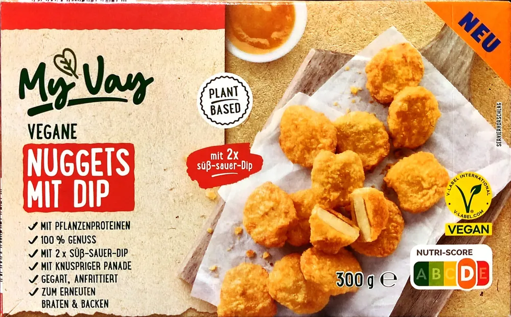 Vegane Nuggets mit Dip