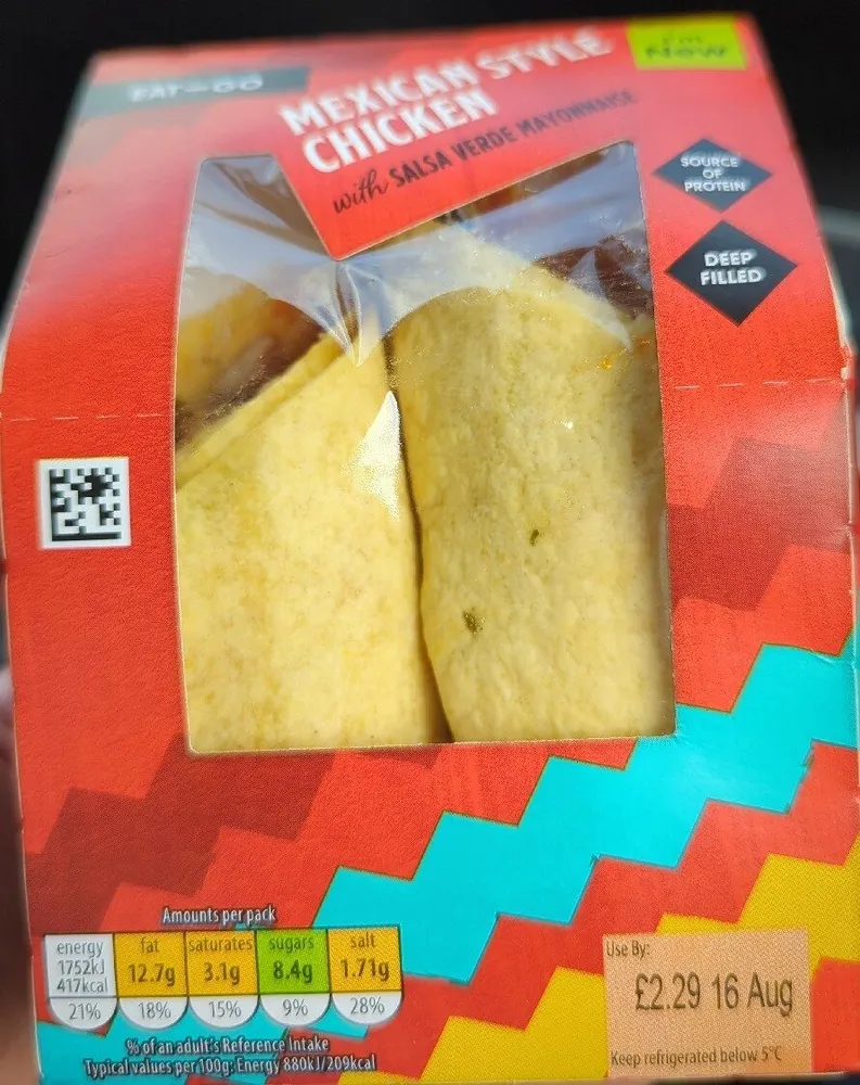 Mexican Style Chicken Wrap