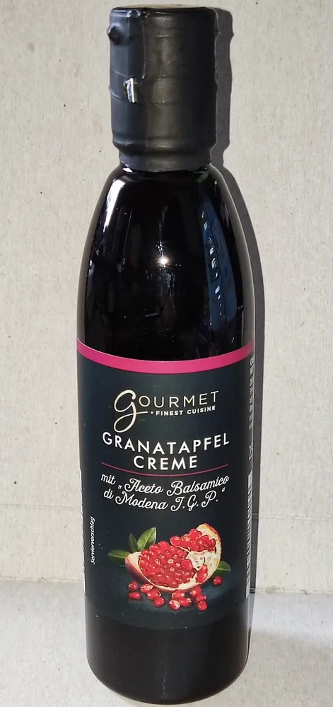 Granatapfel-Creme mit Aceto Balsamico di Modena IGP