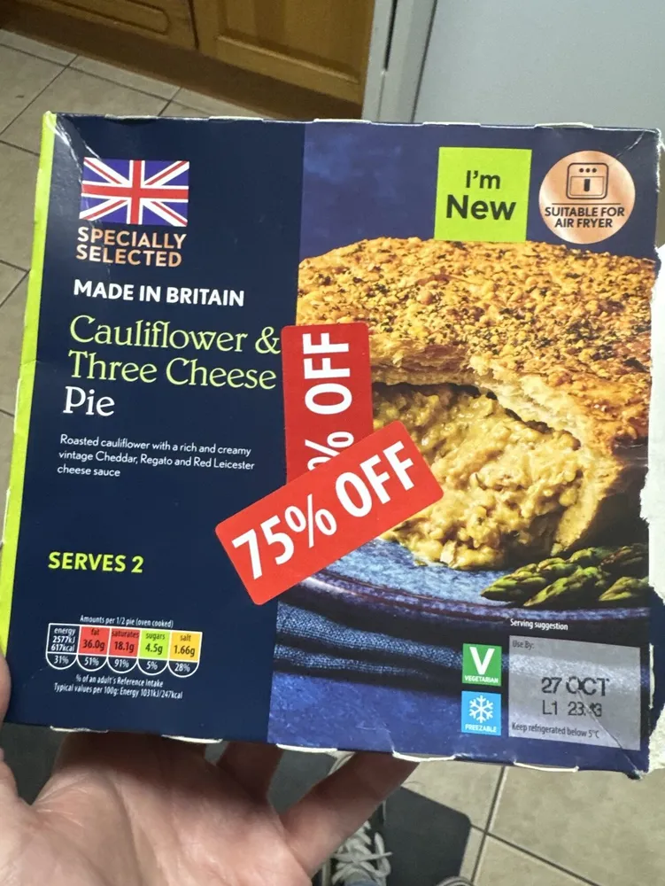 Cauliflower & Three Cheese Pie
