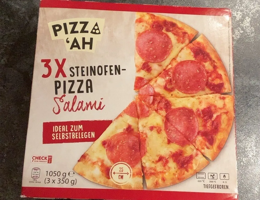 3 x Steinofen-Pizza Salami