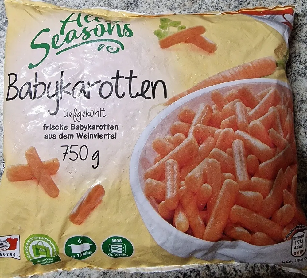 Babykarotten tiefgekühlt