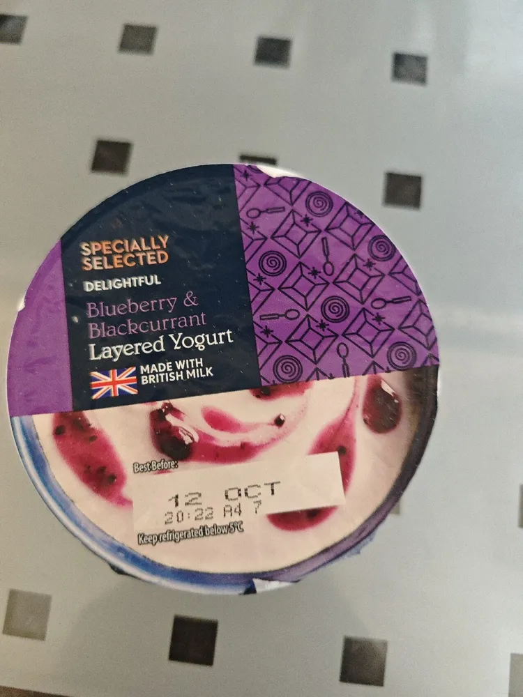 Blueberry and Blackcurrant Layered Yogurt