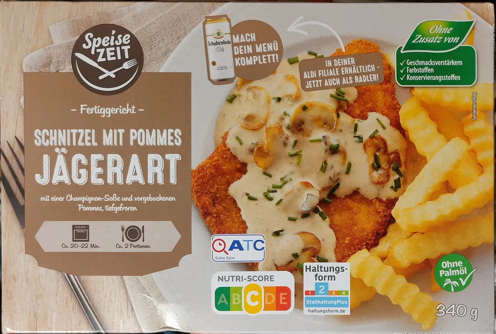Schnitzel mit Pommes - Jägerart