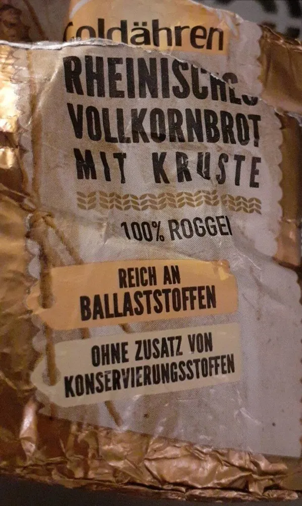 Rheinisches Vollkornbrot mit Kruste