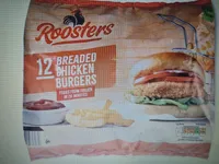 12 Breaded chicken burgers