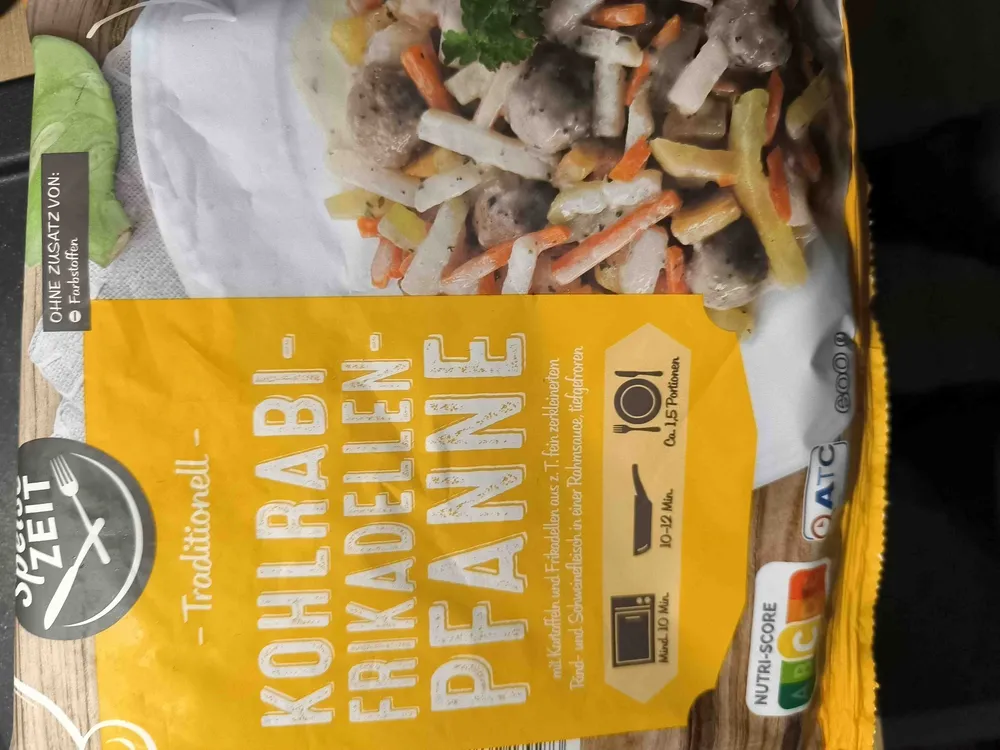 Kohlrabi-Frikadellen-Pfanne