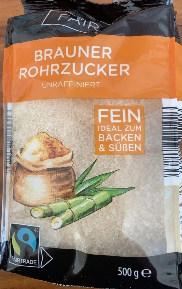 ALDI FAIR Rohrzucker, Fairtrade Fein Dauertiefpreis 1.49€ 500-g-Packung 1kg 2.98€