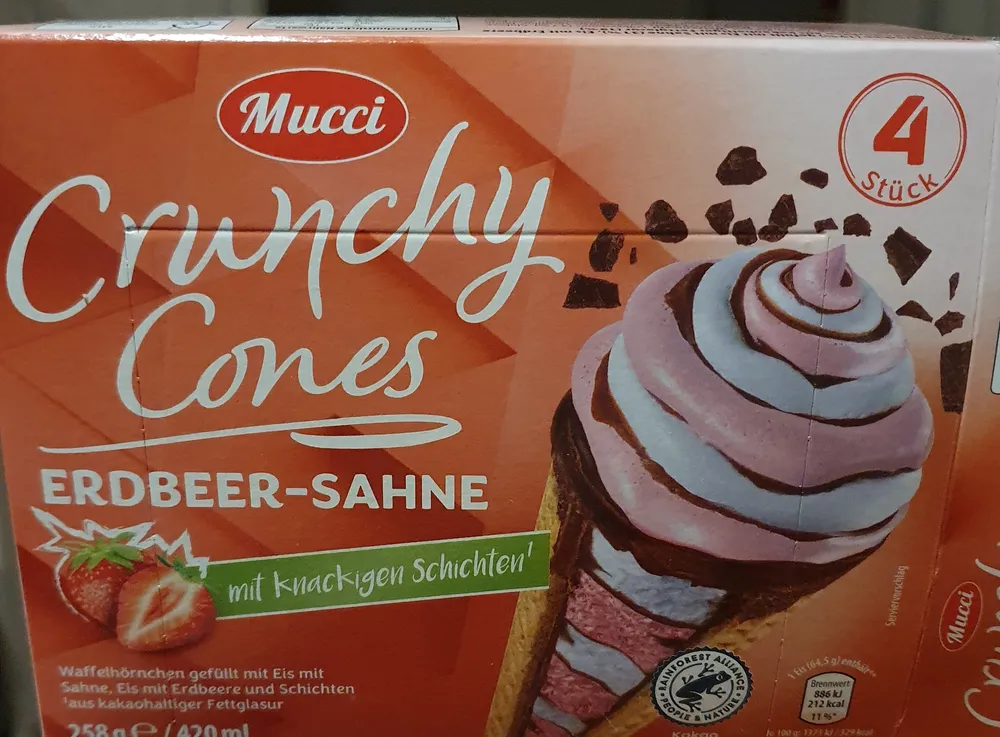 Crunchy Cones Erdbeer Sahne