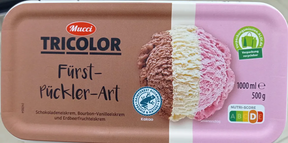 Eisschale Tricolor - Fürst-Pückler-Art