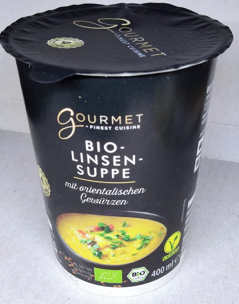 Bio-Linsensuppe mit orientalischen Gewürzen