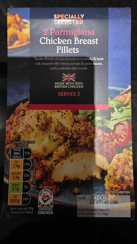 2 Parmigiana Chicken Breast Fillets