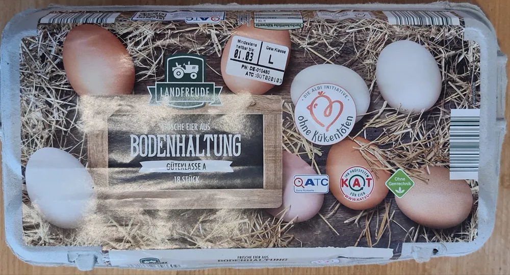 Frische Eier aus Bodenhaltung