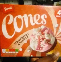 Cones strawberry and vanilla