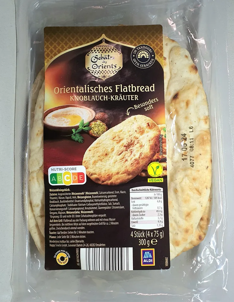 Orientalisches Flatbread - Knoblauch-Kräuter
