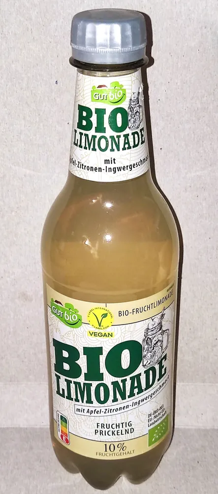 Bio-Limonade - Apfel-Zitronen-Ingwergeschmack