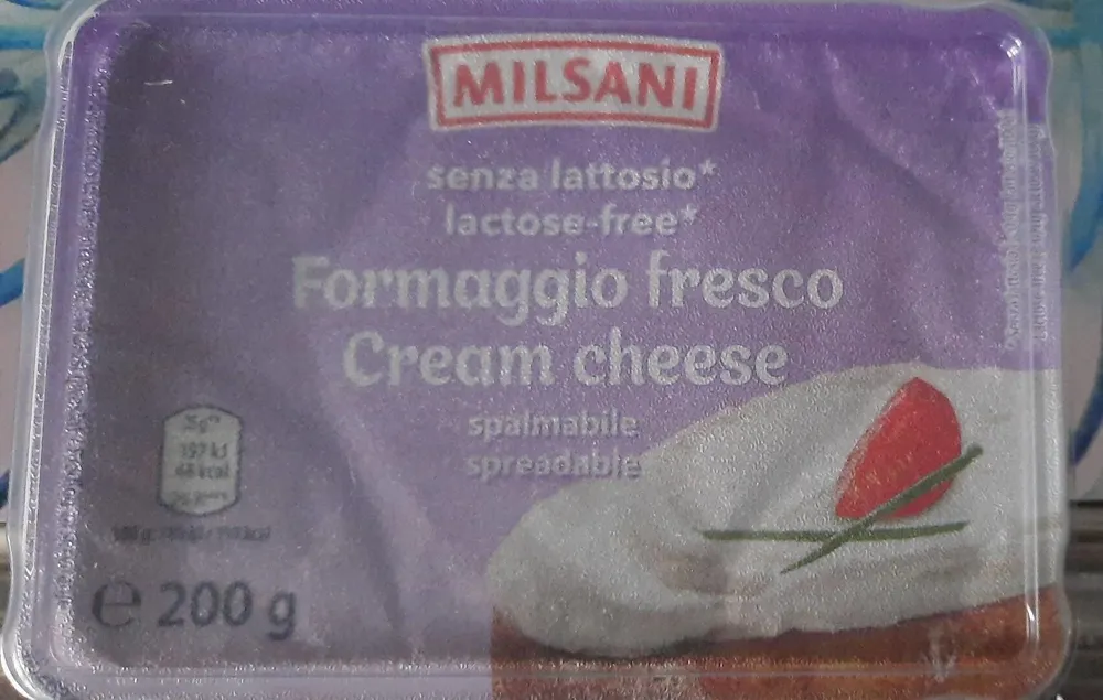 Formaggio senza lattosio spalmabile