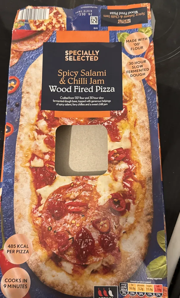 Spicy Salami And Chilli Jam Pizza